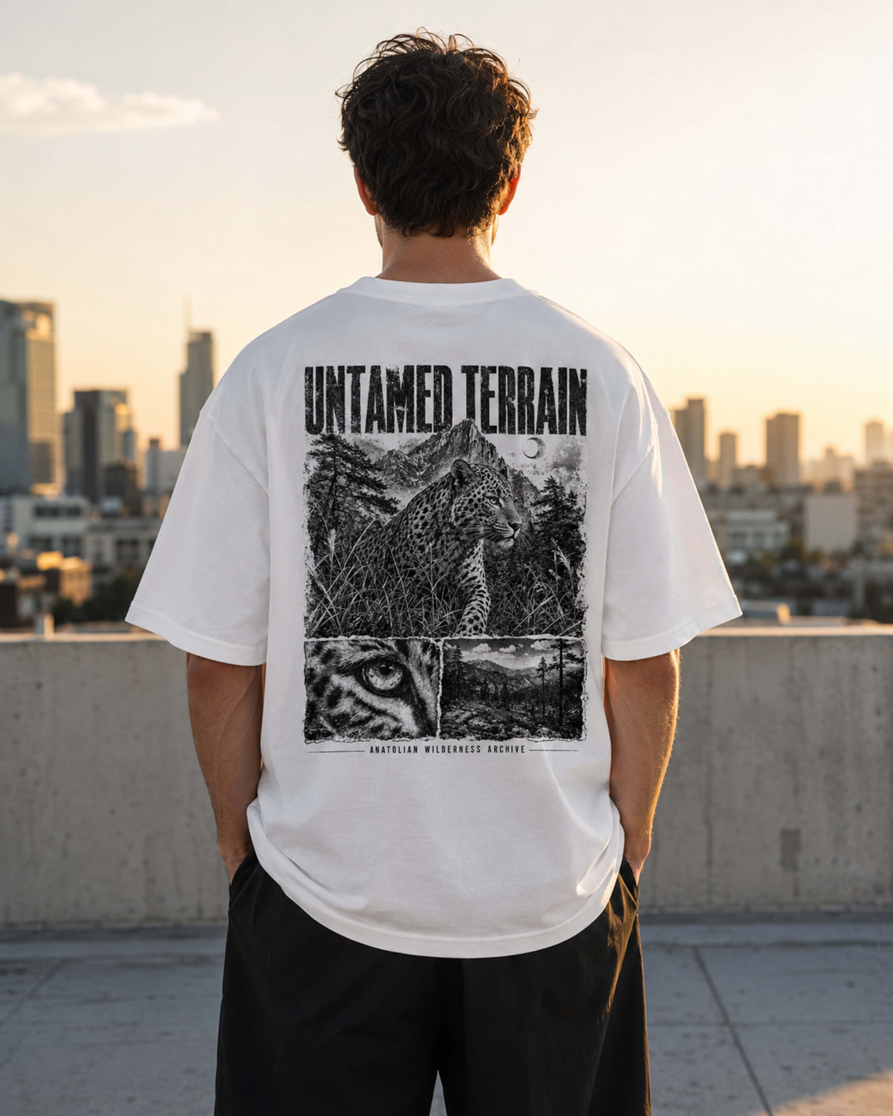 Untamed Terrain Leopard Graphic T-Shirt – Vintage Wildlife Streetwear Tee