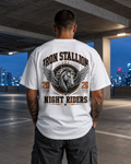 Iron Stallion winged horse graphic t-shirt - back print view
