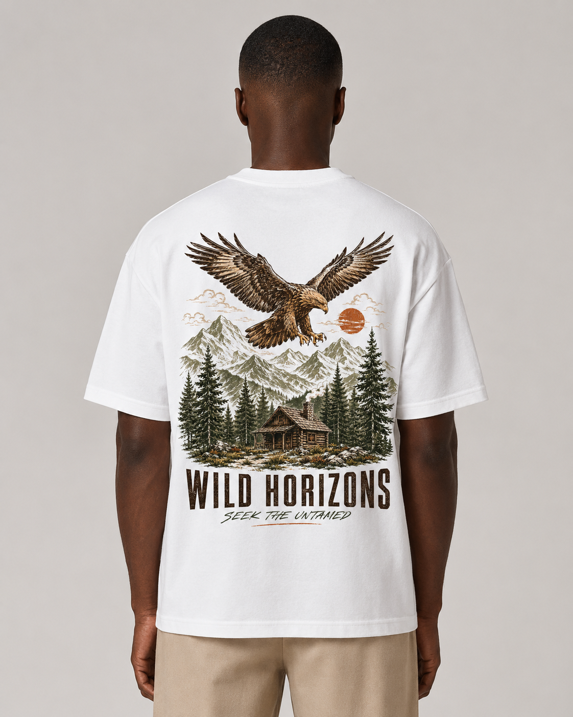 Wild Horizons Eagle Graphic T-Shirt – Vintage Back Print