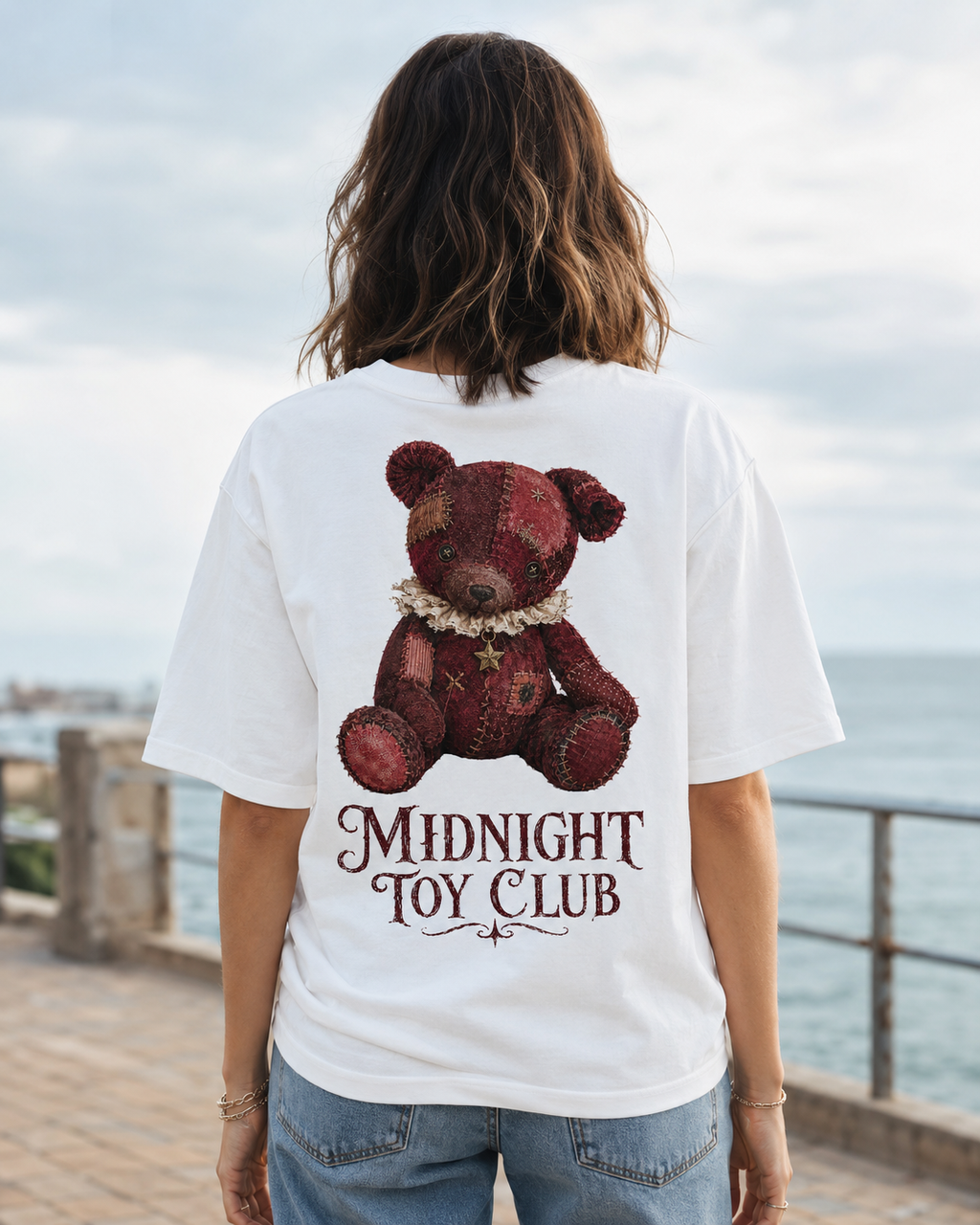 Midnight Toy Club Teddy Bear T-Shirt – Vintage Gothic Back Print Tee