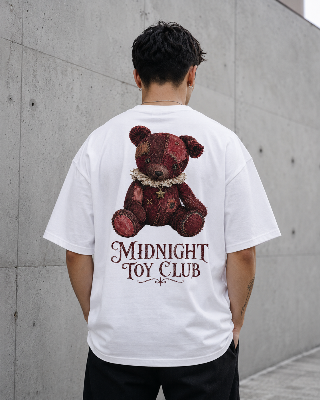 Midnight Toy Club Teddy Bear T-Shirt – Vintage Gothic Back Print Tee