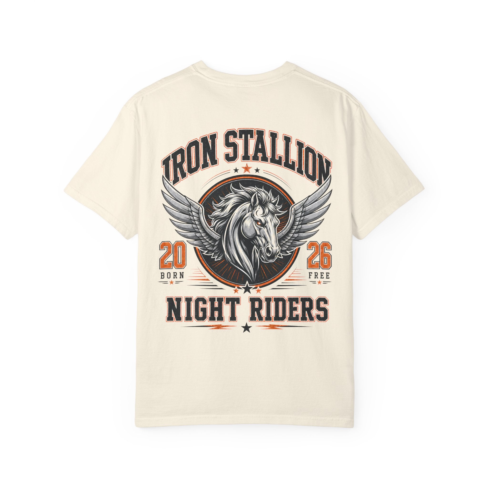 Iron Stallion winged horse graphic t-shirt - color option