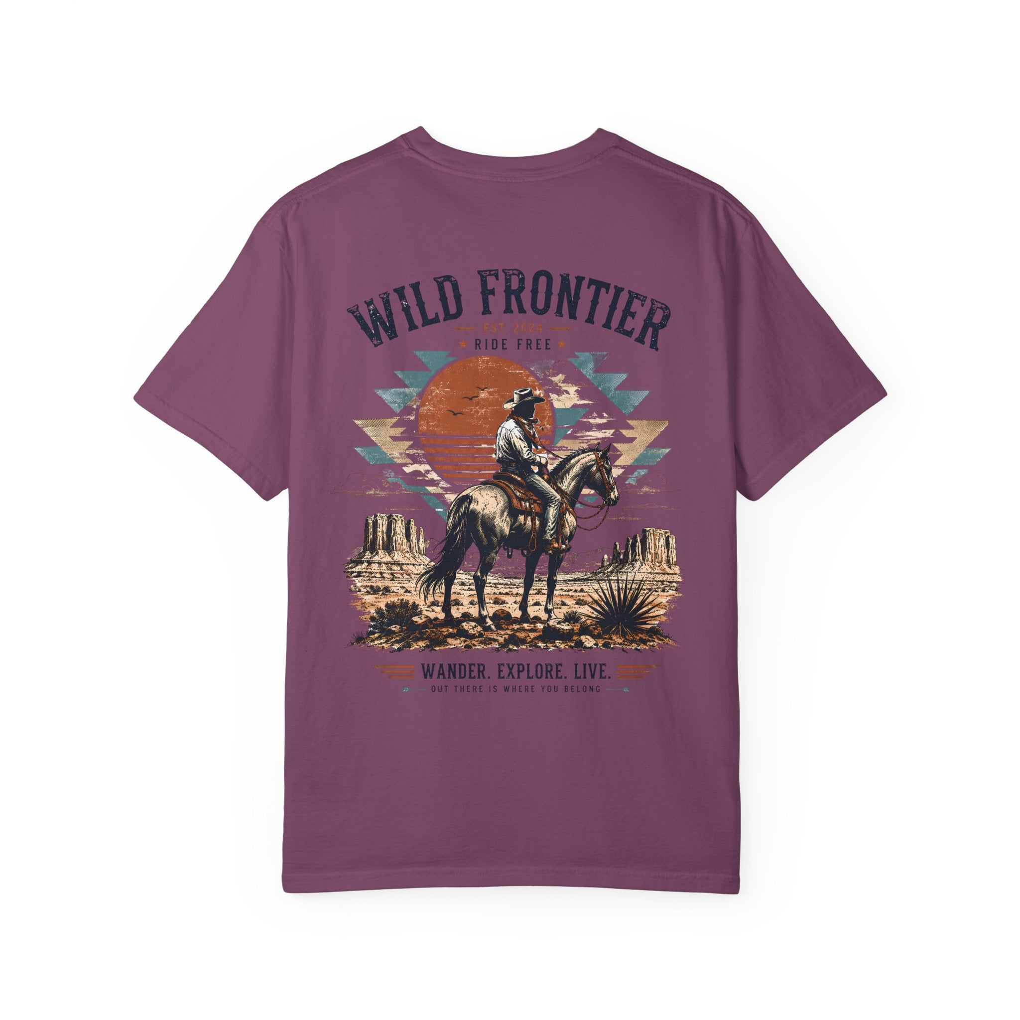 Wild Frontier cowboy graphic t-shirt - product photo 13