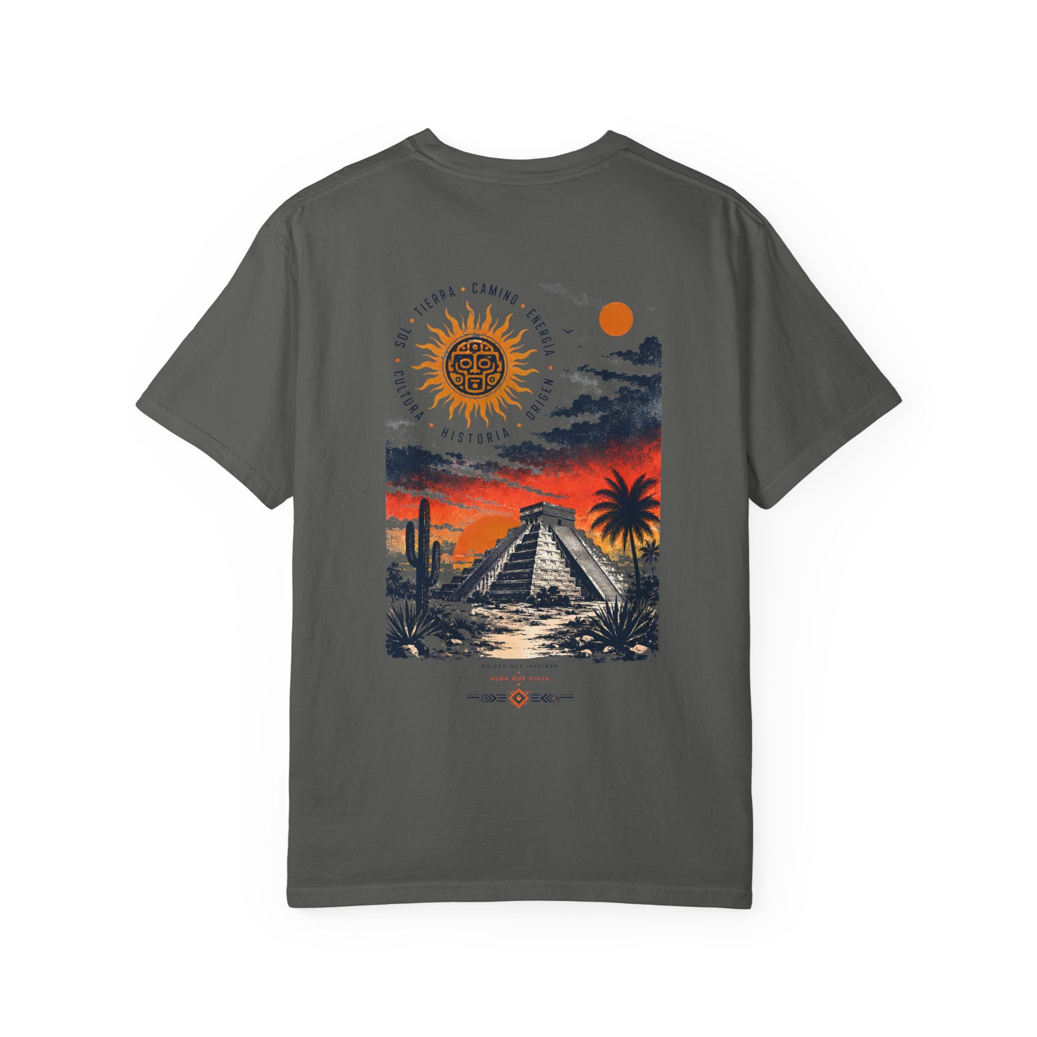Mayan Pyramid vintage Mexico sunset graphic t-shirt - product photo 3