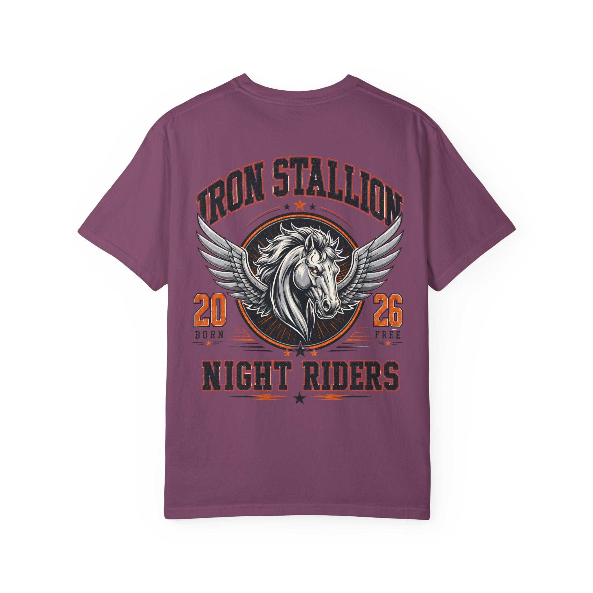 Iron Stallion Graphic T-Shirt – Vintage Winged Horse Streetwear Tee