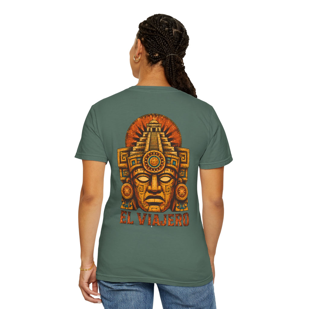 El Viajero Mesoamerican temple mask graphic t-shirt - product photo 2