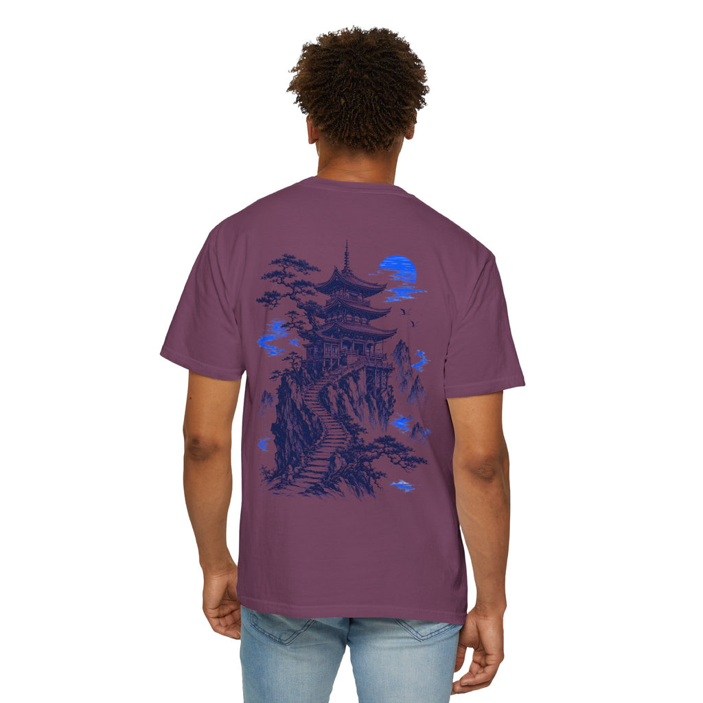 Japanese Pagoda Graphic T-Shirt – Blue Mountain Back Print