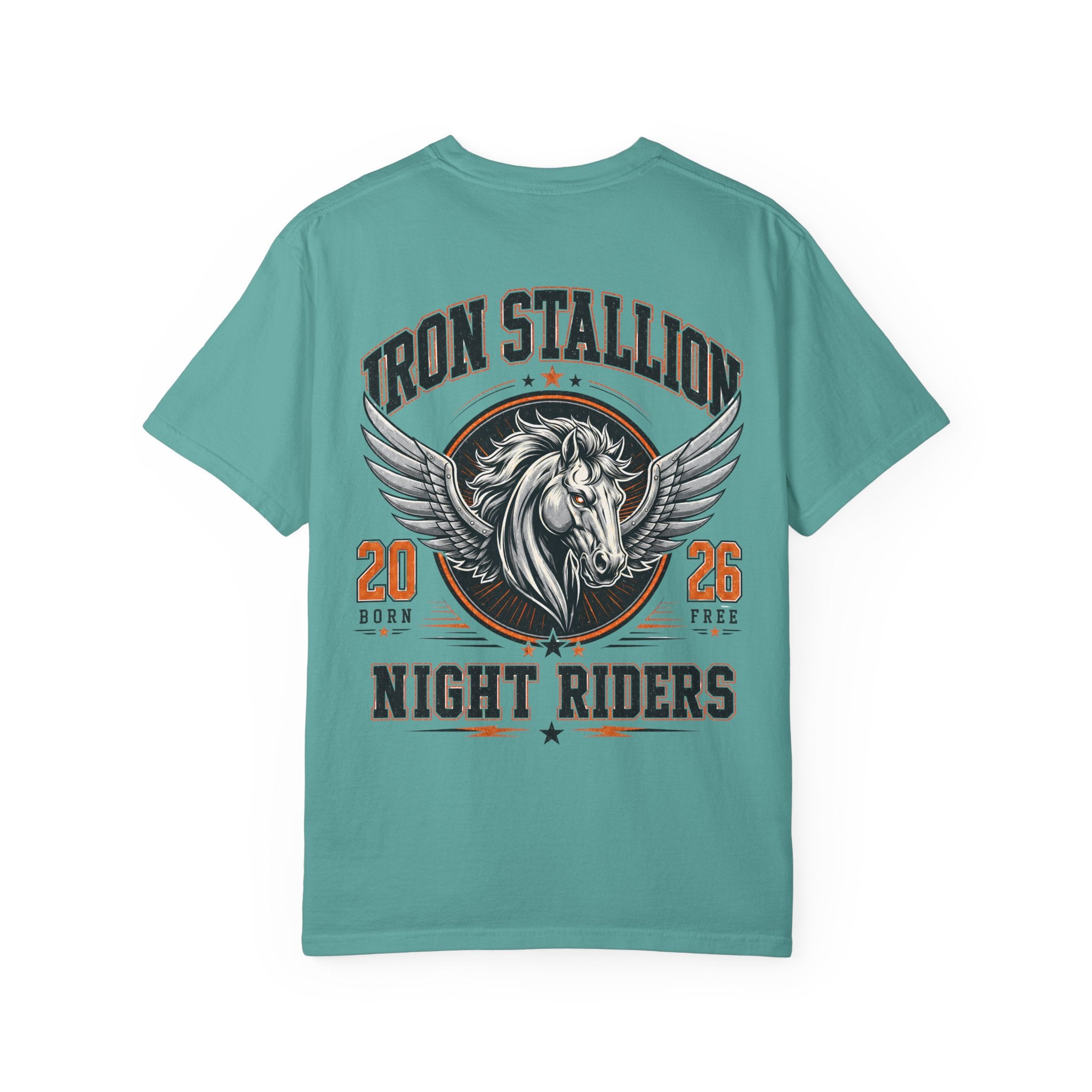 Iron Stallion Graphic T-Shirt – Vintage Winged Horse Streetwear Tee