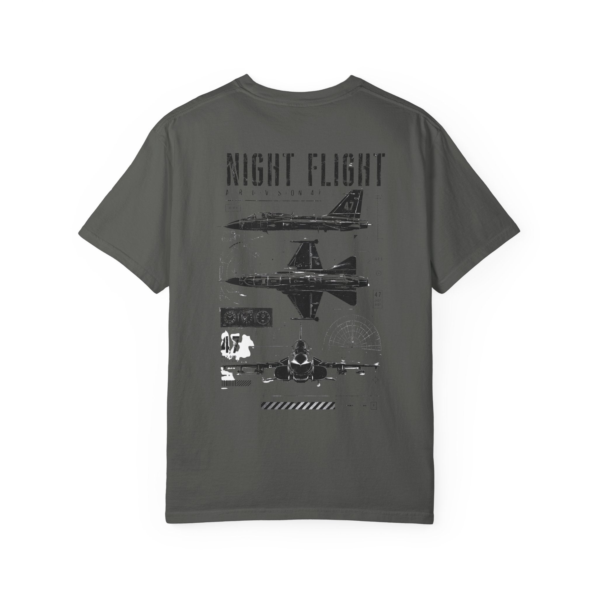 Night Flight jet graphic t-shirt - color option