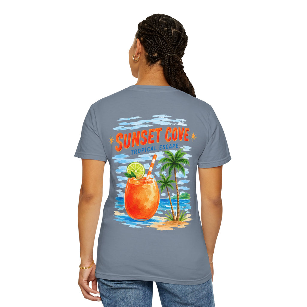 Sunset Cove tropical cocktail graphic t-shirt - product photo 22