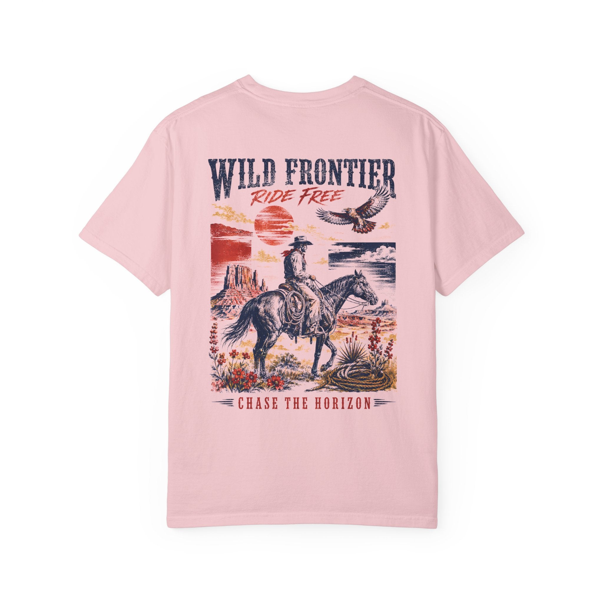 Wild Frontier Cowboy Graphic T-Shirt – Vintage Western Oversized Tee