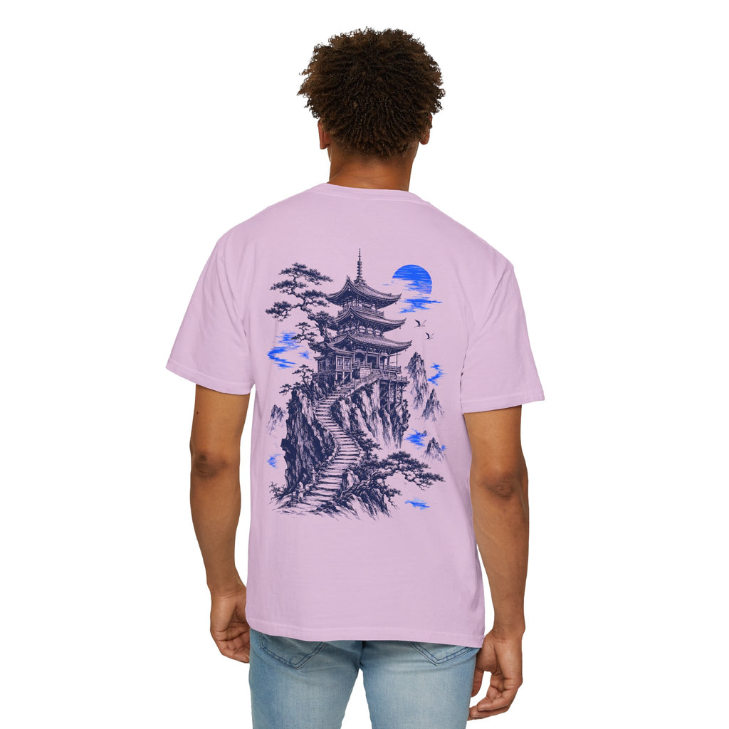 Japanese Pagoda Graphic T-Shirt – Blue Mountain Back Print