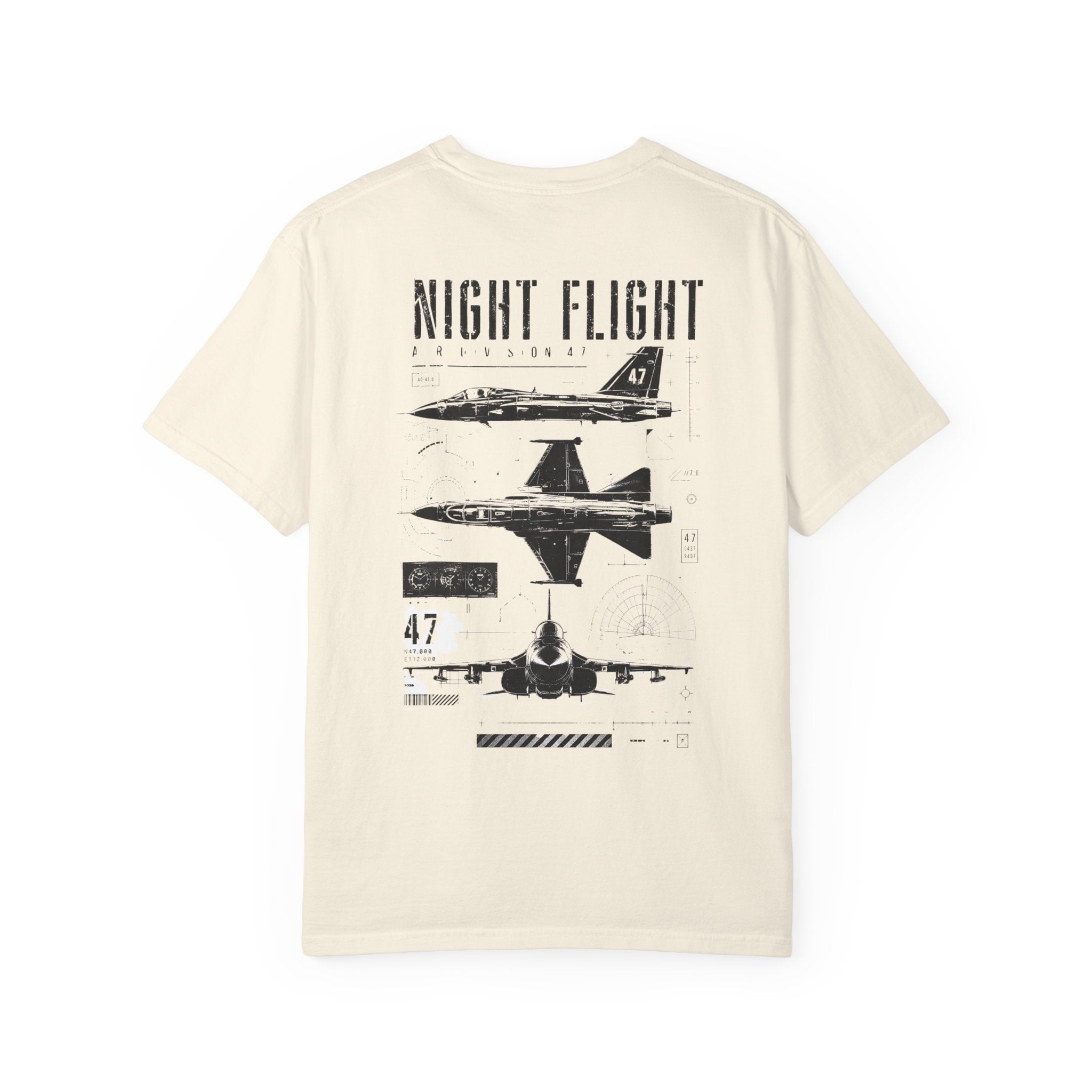 Night Flight jet graphic t-shirt - color option
