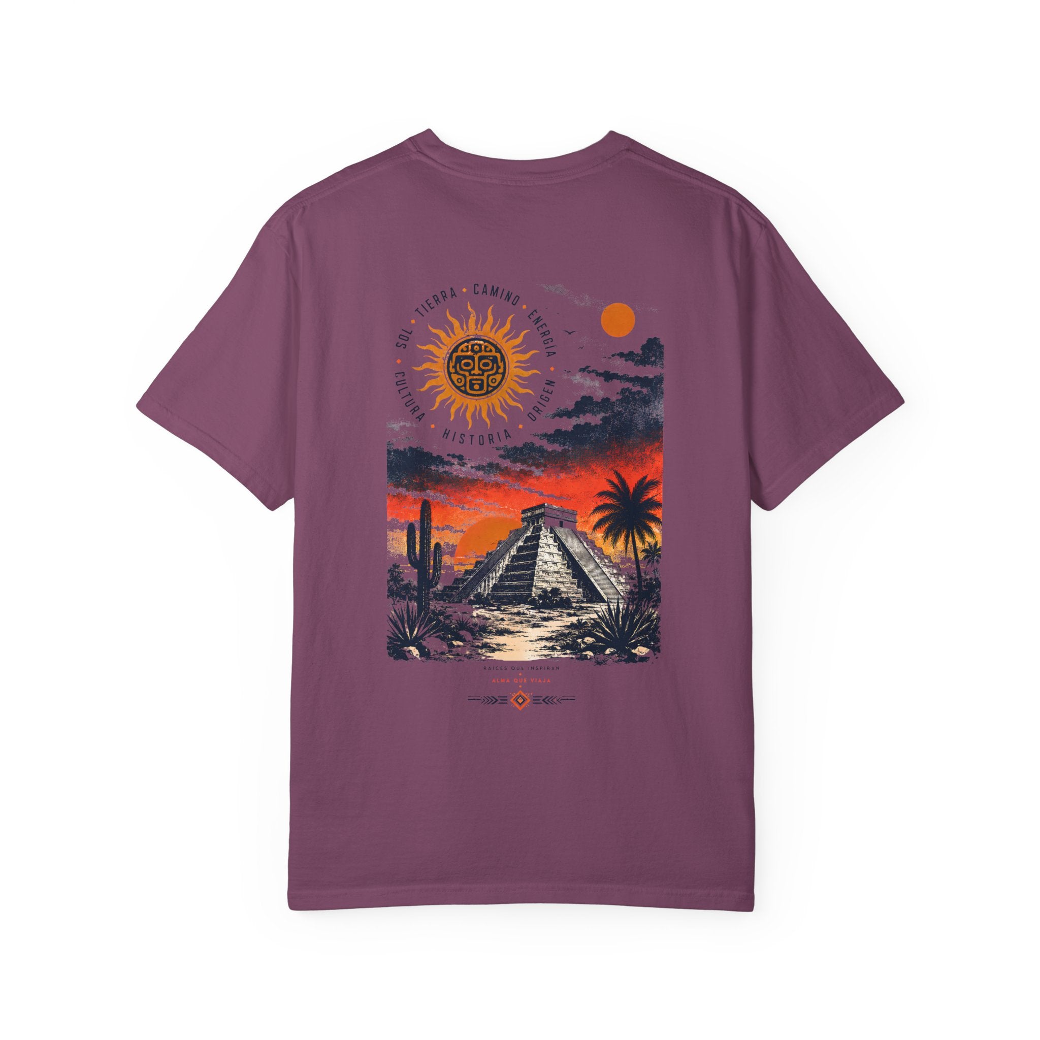 Mayan Pyramid vintage Mexico sunset graphic t-shirt - product photo 13