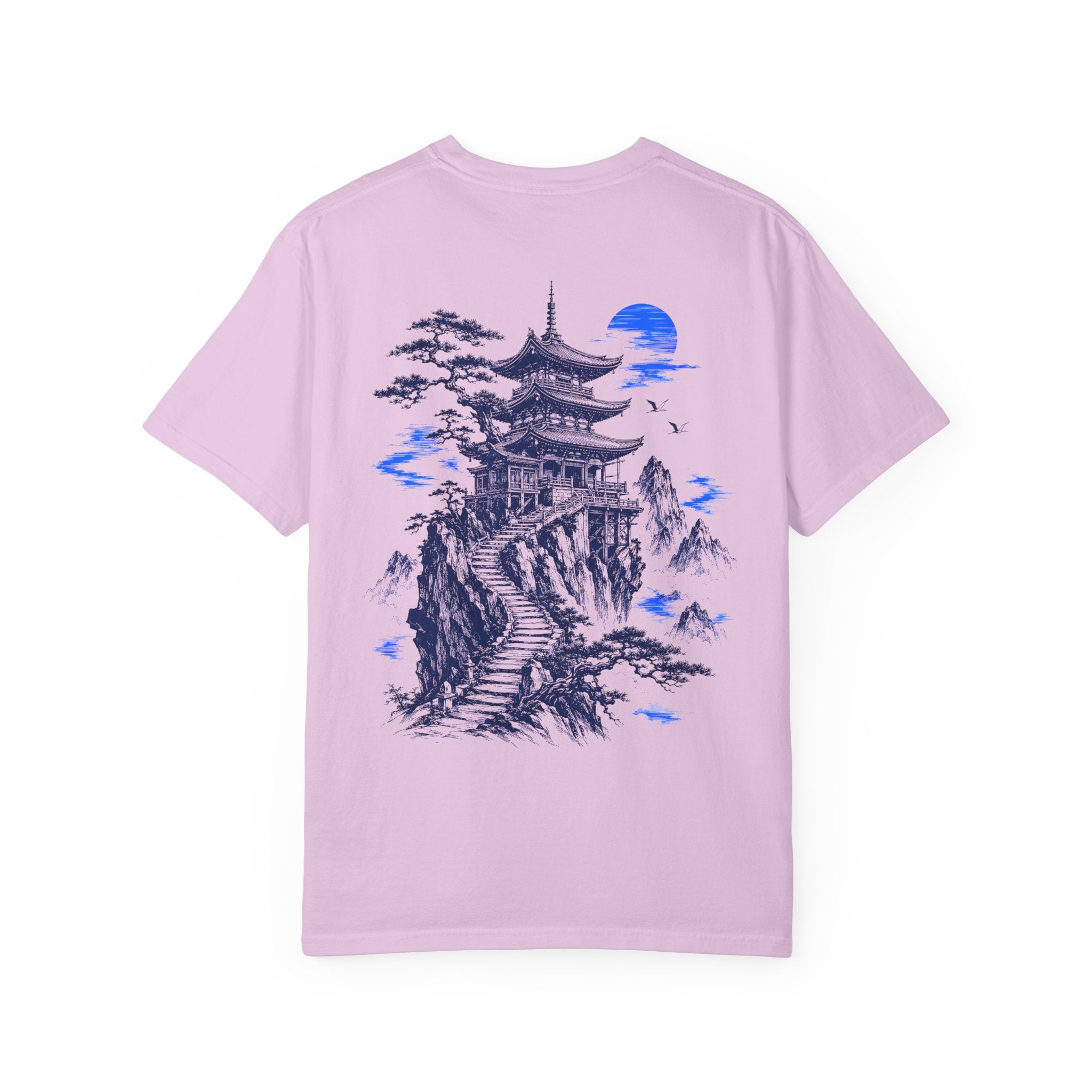 Japanese Pagoda Graphic T-Shirt – Blue Mountain Back Print