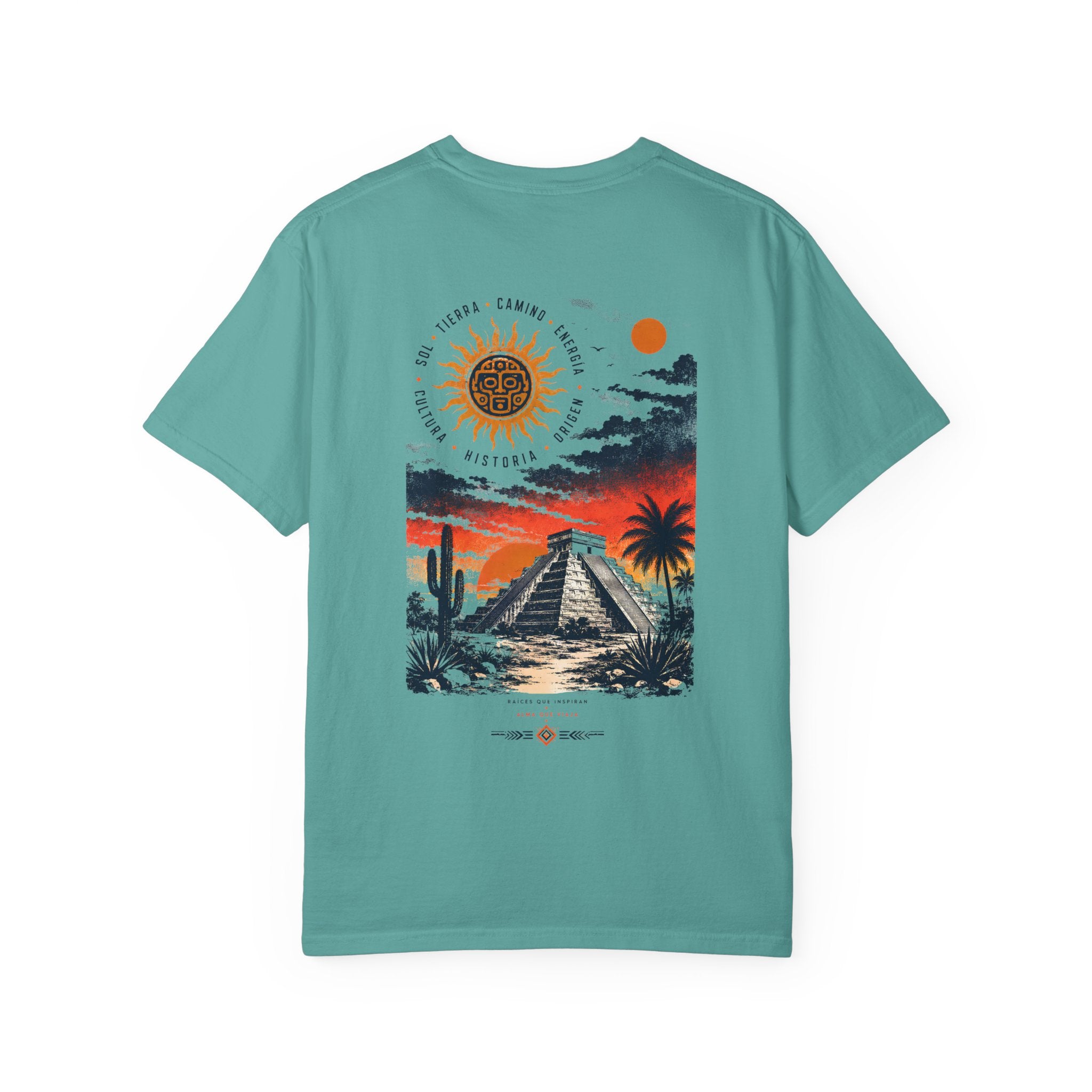 Mayan Pyramid vintage Mexico sunset graphic t-shirt - product photo 7