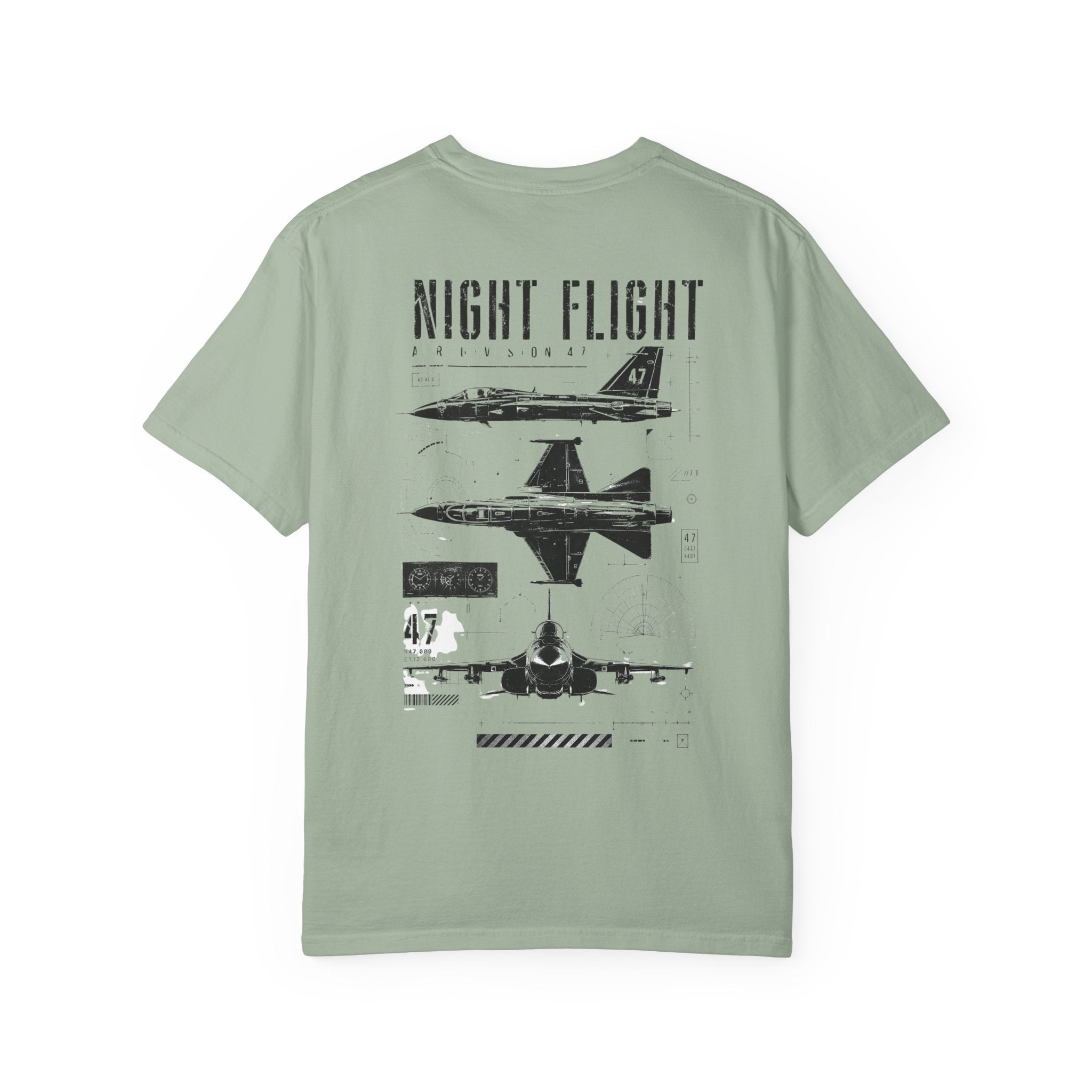 Night Flight jet graphic t-shirt - color option