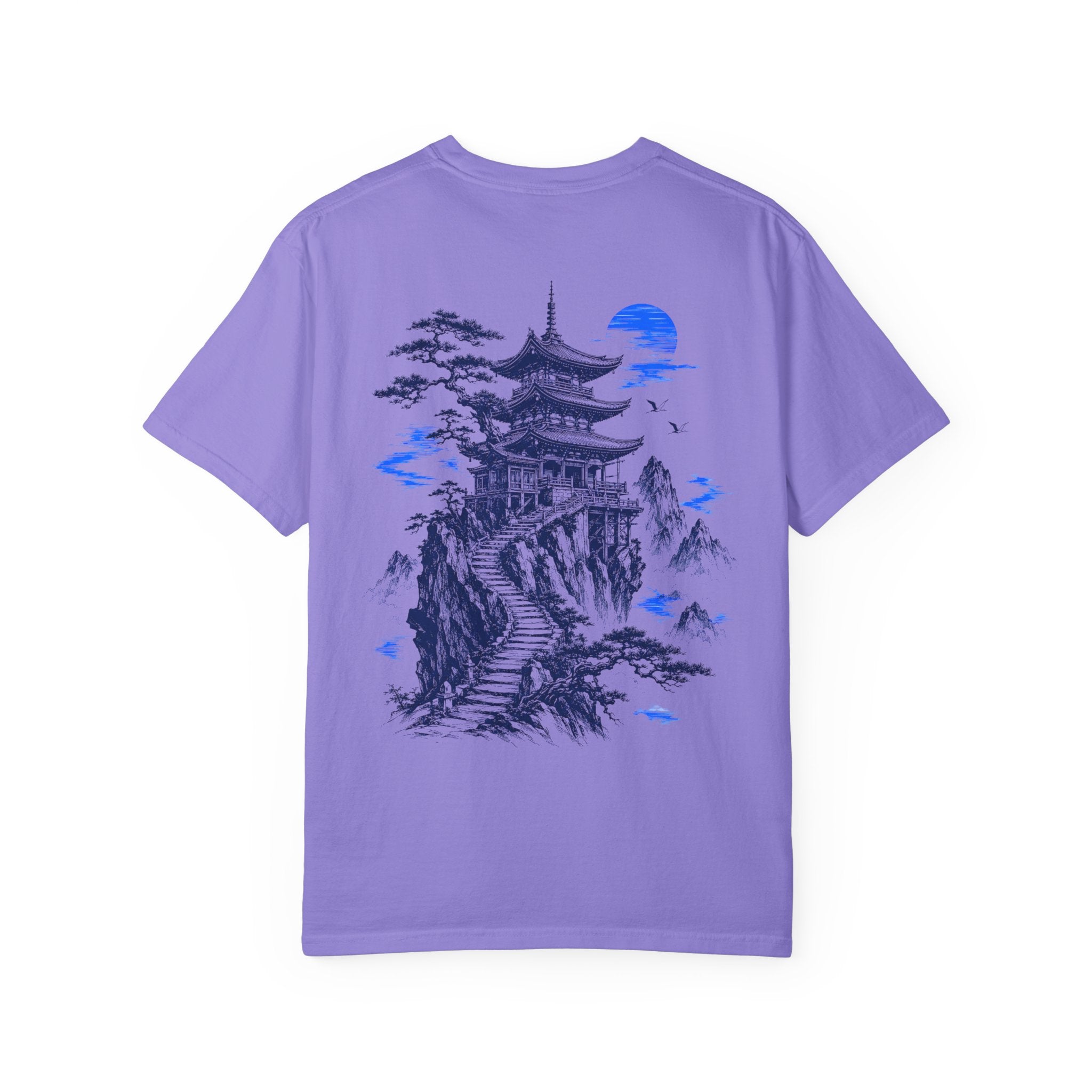 Japanese Pagoda Graphic T-Shirt – Blue Mountain Back Print