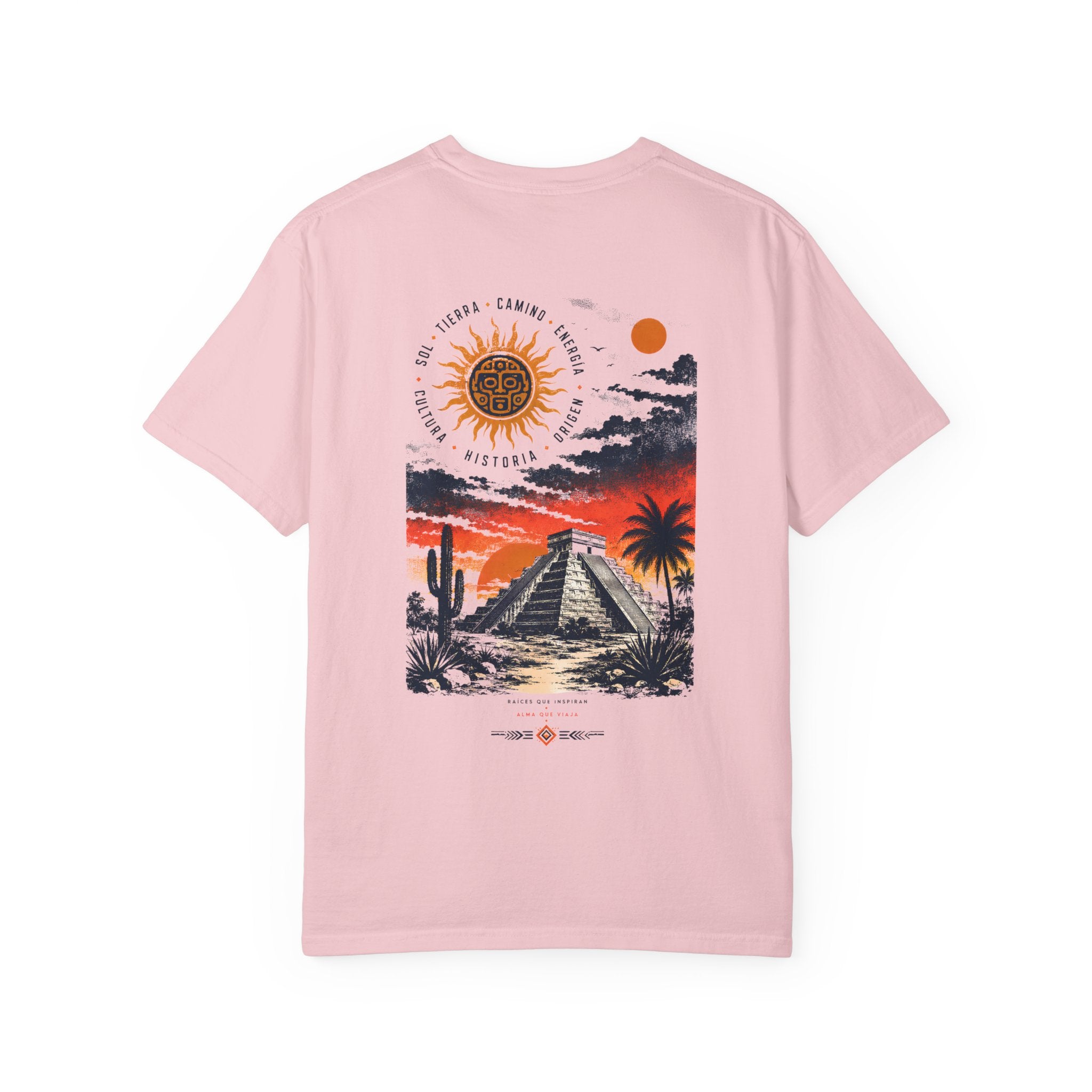 Mayan Pyramid vintage Mexico sunset graphic t-shirt - product photo 12